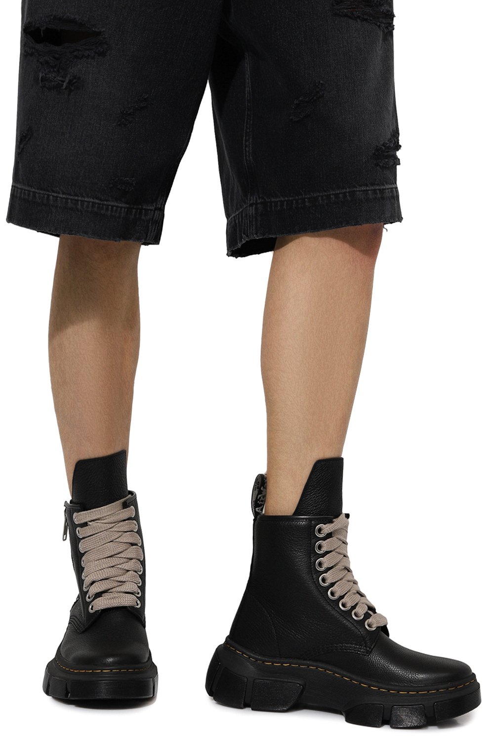 Кожаные ботинки rick owens x dr. martens 1460 dmxl jumbo RICK OWENS, арт. DM01D7810, фото 3