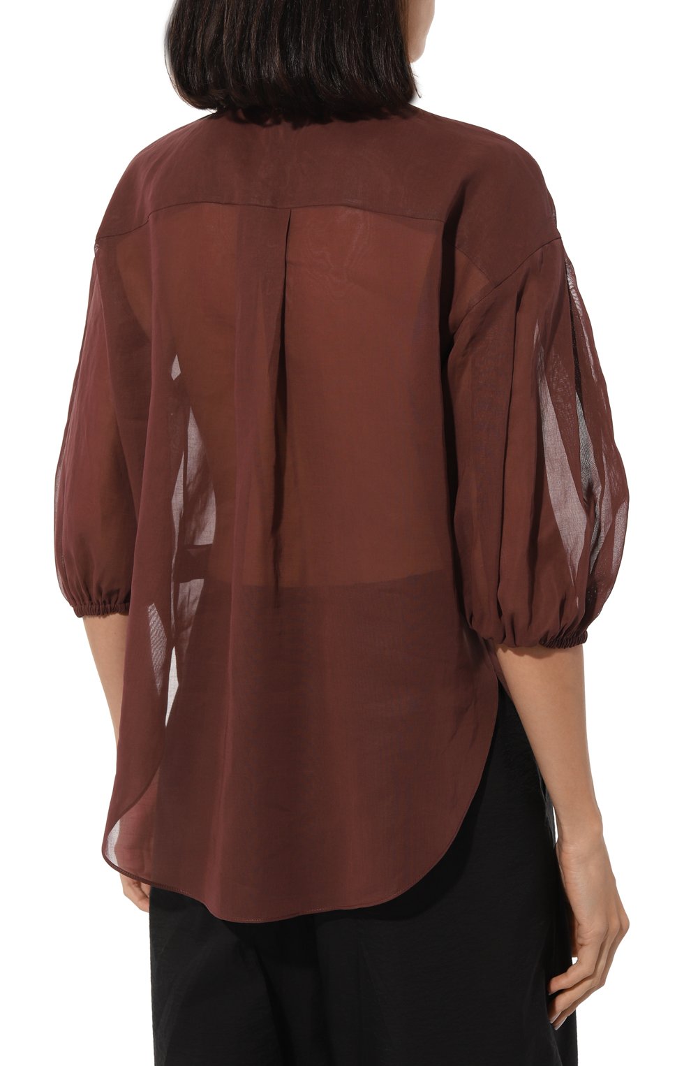 Хлопковая блузка BRUNELLO CUCINELLI, арт. MH911MV546, фото 4