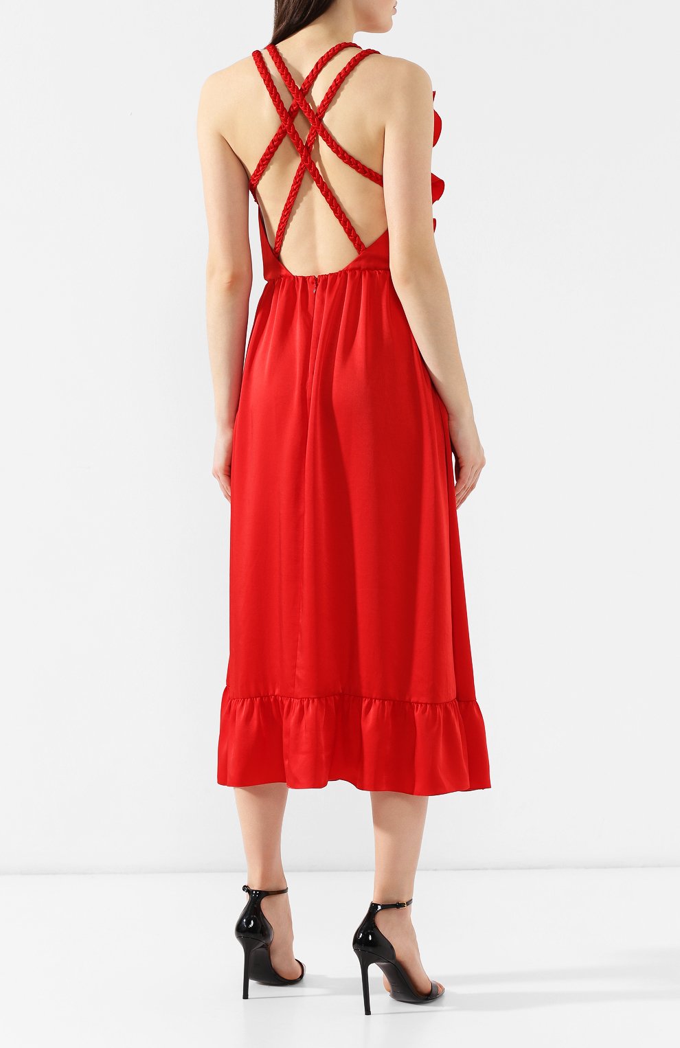 Платье-миди REDVALENTINO красного цвета по цене 54850 руб., арт. RR0VAD60/HGA, фото 4 Платье-миди REDVALENTINO, арт. RR0VAD60/HGA, фото 4