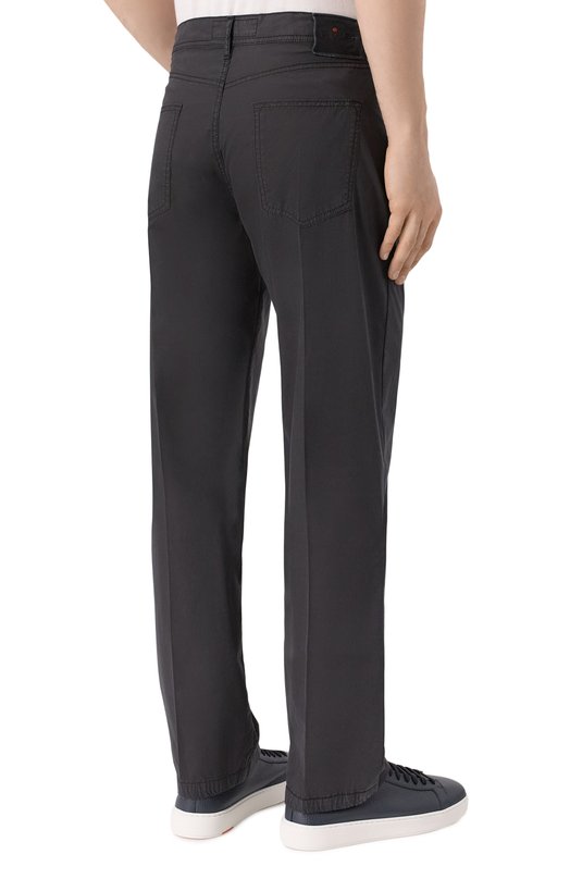 Брюки из хлопка и лиоцелла Kiton UPNJS1K0610H Чёрный  UPNJS1K0610H Фото 4