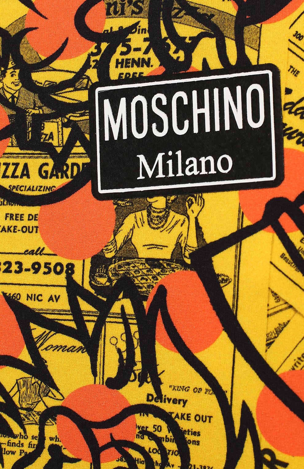 Хлопковый свитшот MOSCHINO, арт. HMF02T/LDB31/4A-8A, фото 3