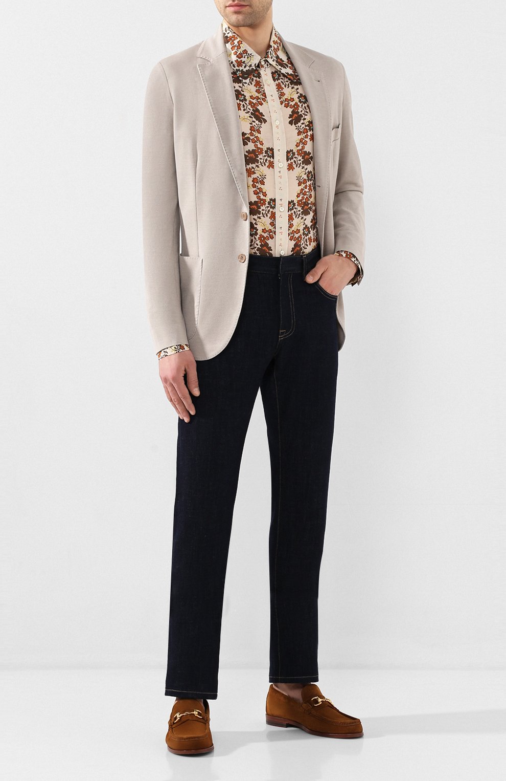 Рубашка из смеси хлопка и шелка DSQUARED2 бежевого цвета по цене 56650 руб., арт. S74DM0403/S52494, фото 2 Рубашка из смеси хлопка и шелка DSQUARED2, арт. S74DM0403/S52494, фото 2