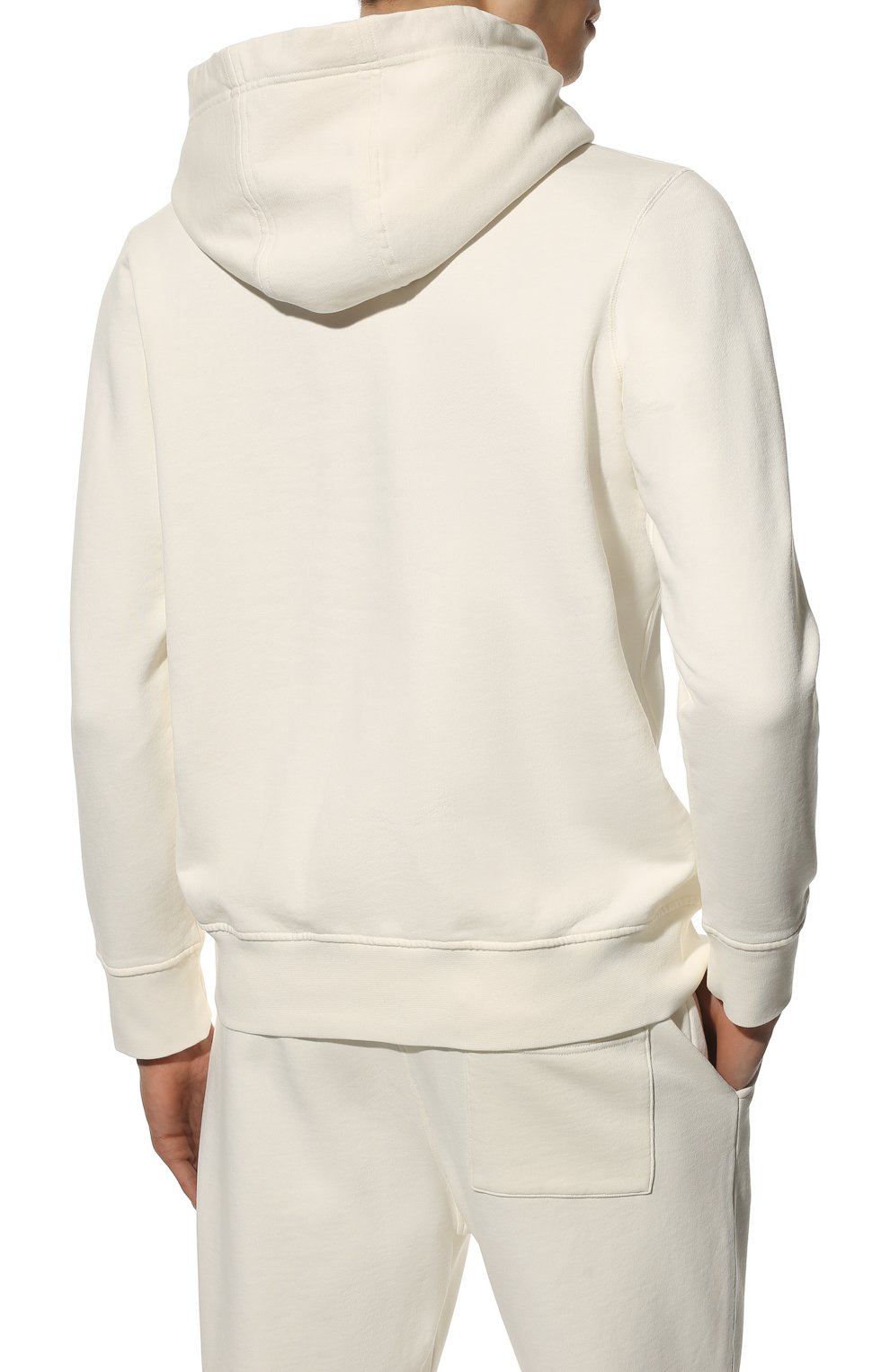 Хлопковое худи CASABLANCA кремового цвета по цене 43850 руб., арт. MS22-JTP-003 0FF-WHITE L00PBACK CASABLANCA TENNIS, фото 4 Хлопковое худи CASABLANCA, арт. MS22-JTP-003 0FF-WHITE L00PBACK CASABLANCA TENNIS, фото 4