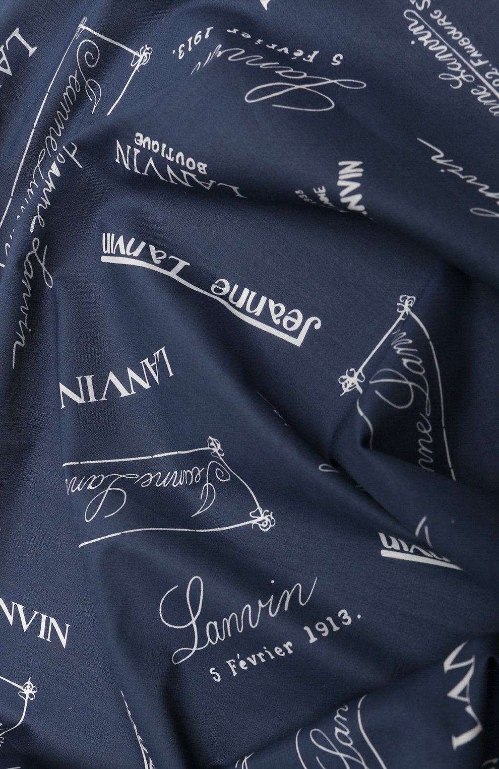 Хлопковый платок LANVIN синего цвета по цене 9215 руб., арт. 6L5555/SQ071, фото 4 Хлопковый платок LANVIN, арт. 6L5555/SQ071, фото 4