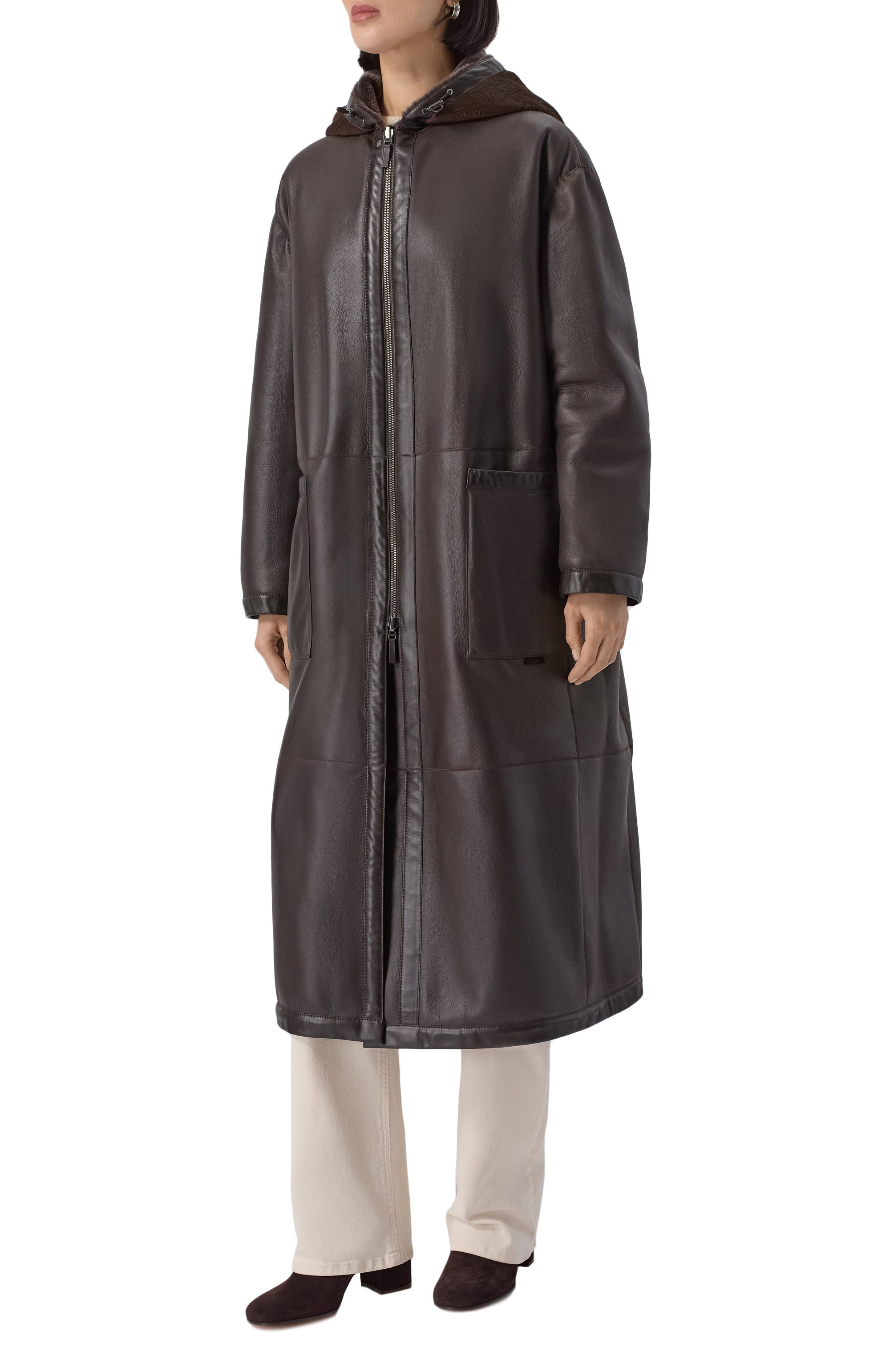 Двусторонняя дубленка из овчины GIORGIO ARMANI, арт. GW002049/AF19599, фото 6