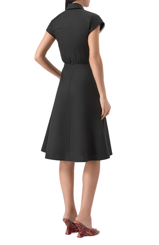 Хлопковое платье MSGM 4041MDA23X/267112 Чёрный  4041MDA23X/267112 Фото 3