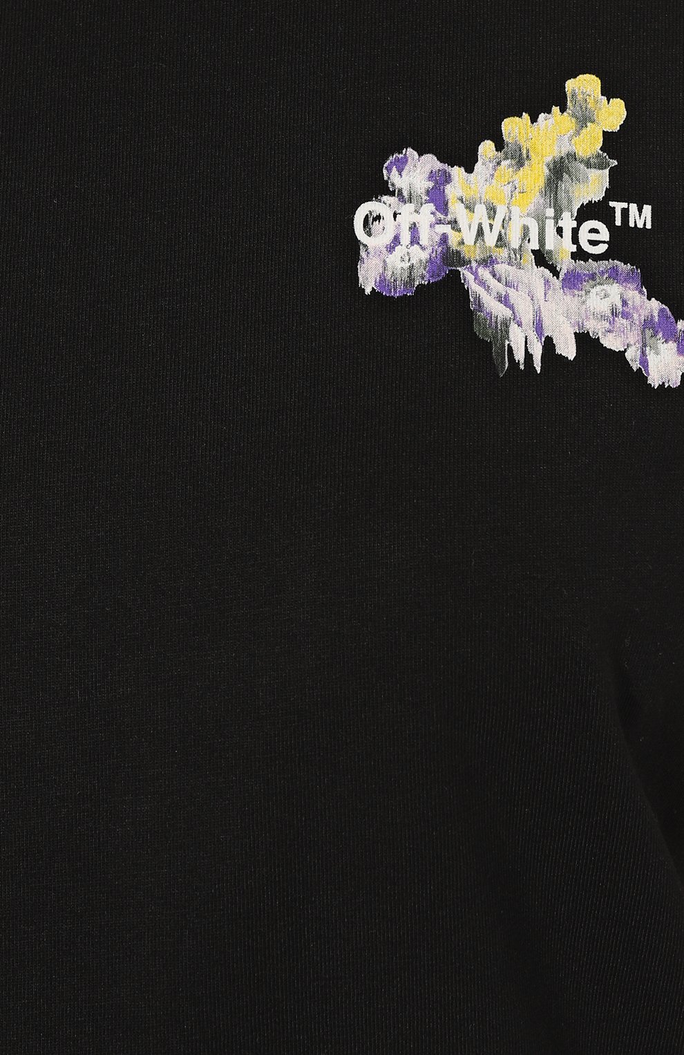 Хлопковая футболка OFF-WHITE черного цвета по цене 46300 руб., арт. OWAA089F22JER002, фото 5 Хлопковая футболка OFF-WHITE, арт. OWAA089F22JER002, фото 5