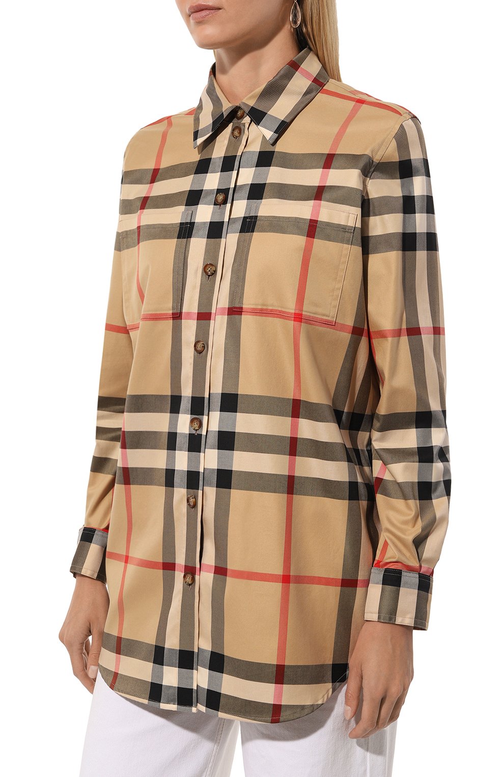 Хлопковая рубашка BURBERRY, арт. 8071338, фото 3