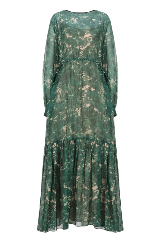 Платье из хлопка и шелка Weekend Max Mara