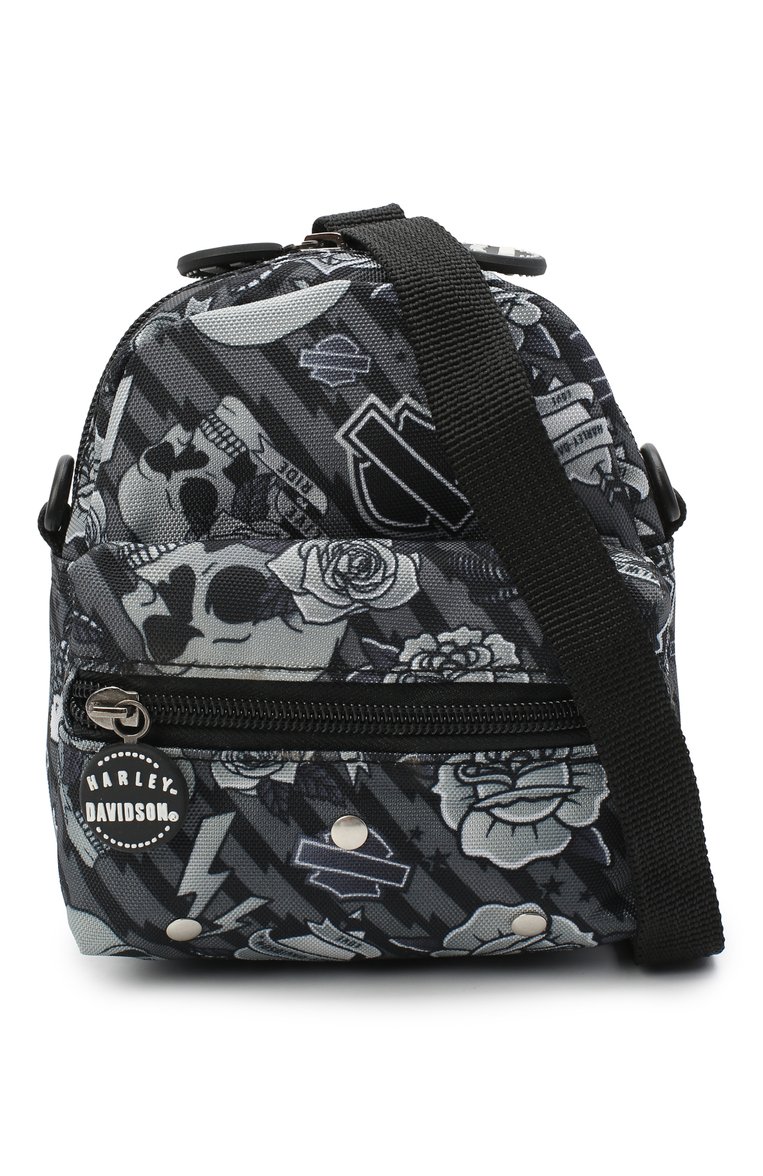 Детская рюкзак HARLEY-DAVIDSON серого цвета, арт. 99668 | Фото 4 (Материал сплава: Проставлено; Нос: Не проставлено; Материал: Текстиль)