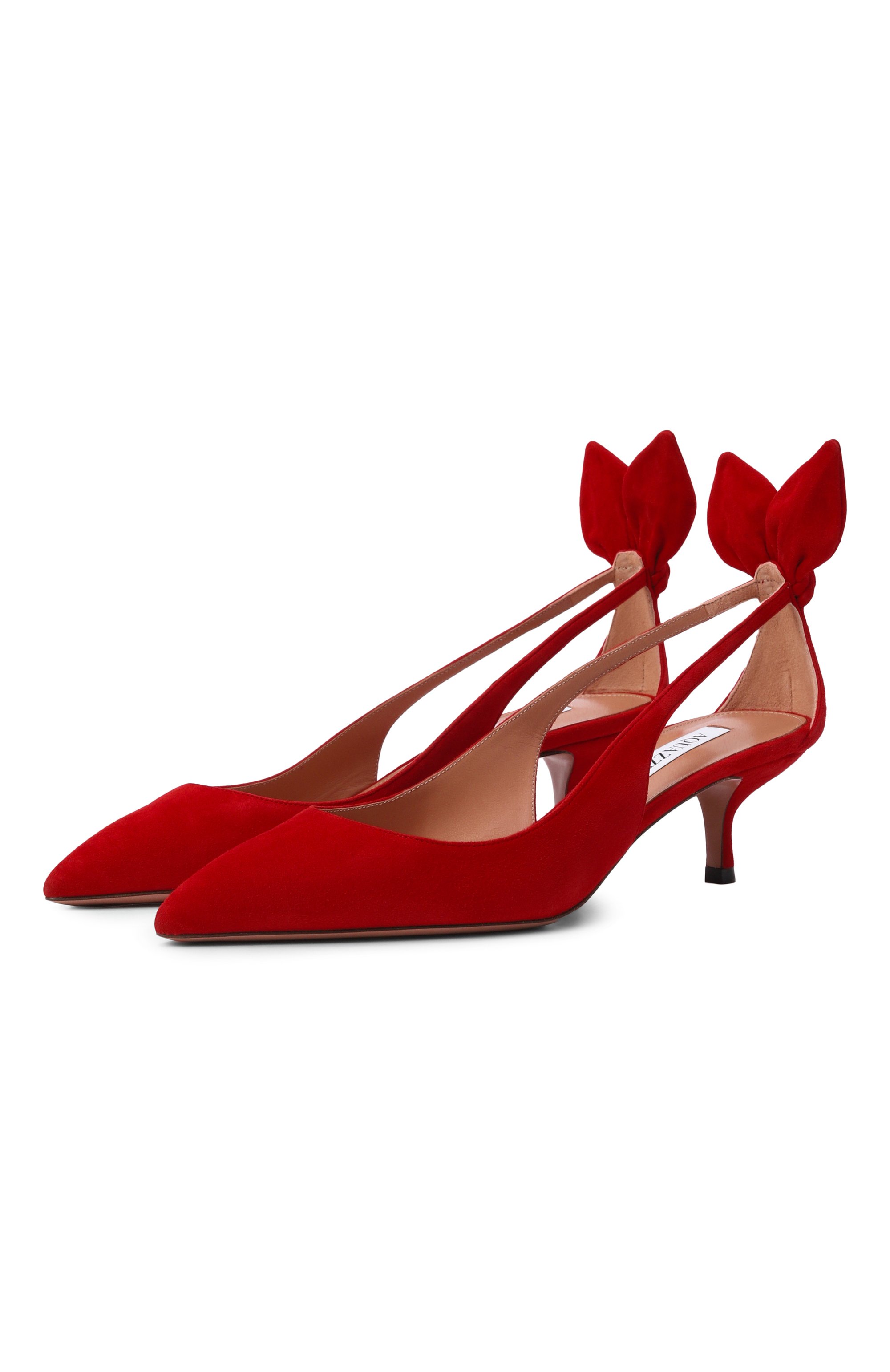 Замшевые туфли bow tie 50 AQUAZZURA, арт. DENMIDP2-SUE-F00, фото 1