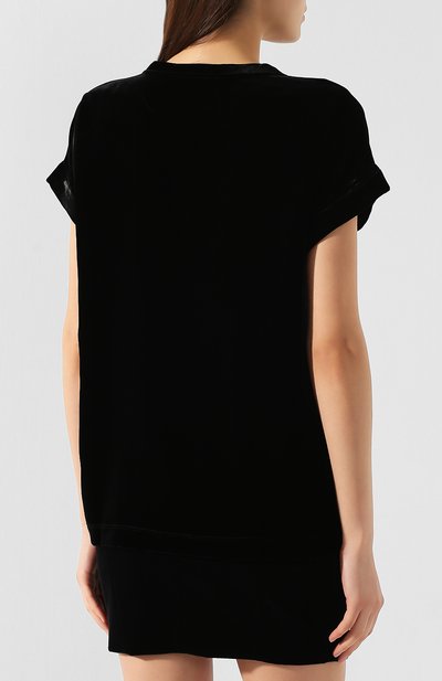 Футболка из смеси вискозы и шелка BALMAIN, арт. SF10447/V067, фото 4