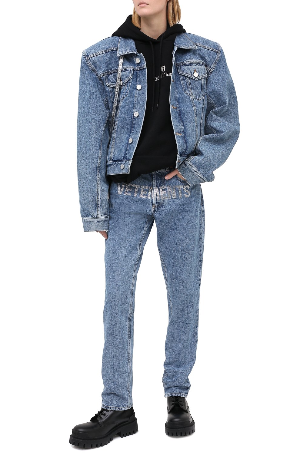 Джинсовая куртка VETEMENTS, арт. WAH21JA073 2803/MEDIUM BLUE, фото 3