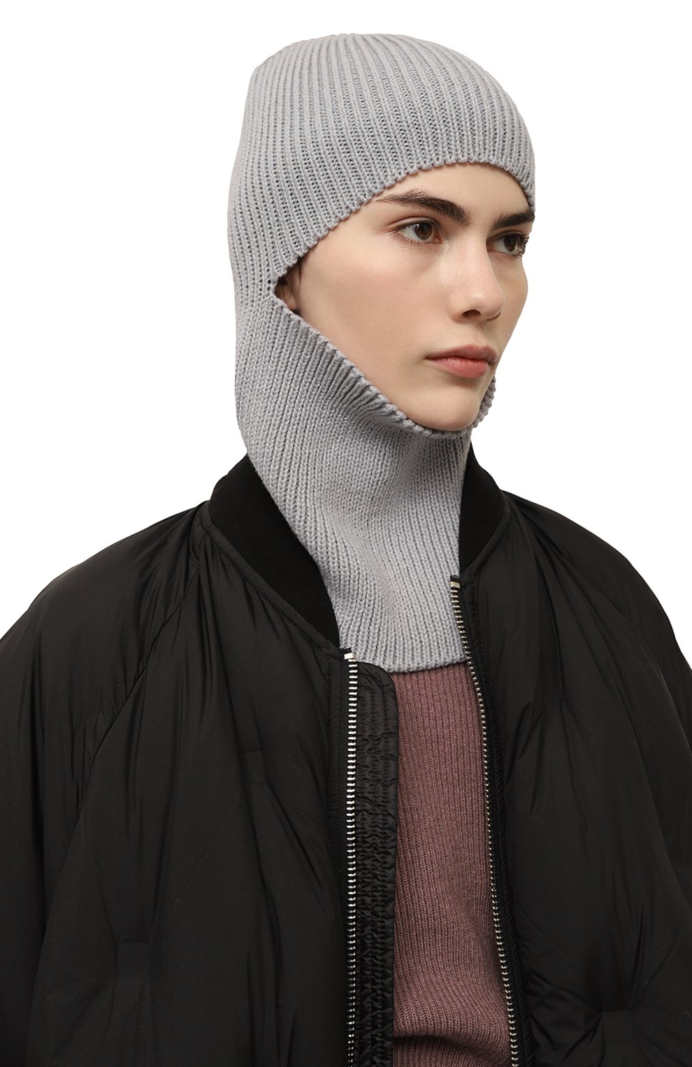 Шапка-балаклава A.T.T. светло-серого цвета по цене 3960 руб., арт. 2316, фото 2 Шапка-балаклава A.T.T., арт. 2316, фото 2