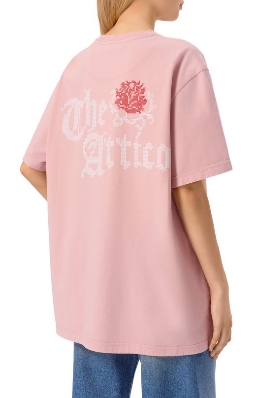 Хлопковая футболка The Attico 260WCT00350/JJJ025PC Розовый  260WCT00350/JJJ025PC Фото 4