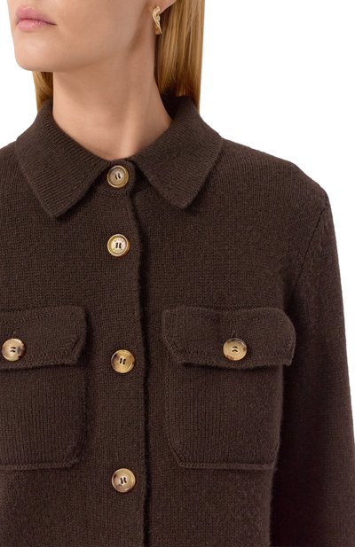 Кашемировый кардиган ARCH4 коричневого цвета по цене 82500 руб., арт. KNCD23241B, фото 5 Кашемировый кардиган ARCH4, арт. KNCD23241B, фото 5