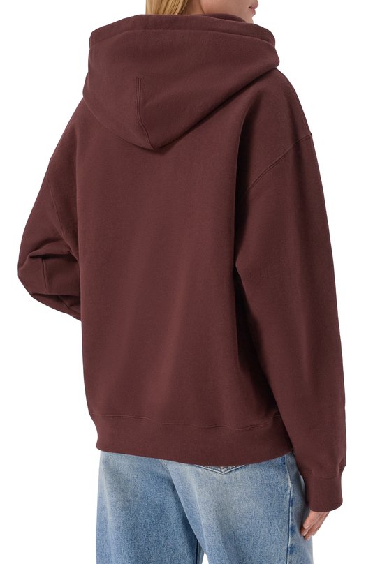 Хлопковое худи Jil Sander J40GU0121/J20039 Коричневый  J40GU0121/J20039 Фото 4