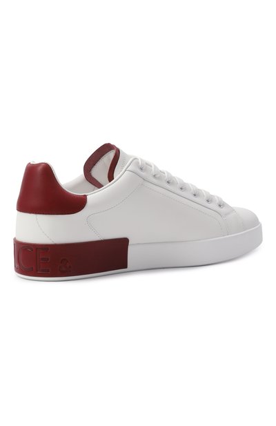 Кожаные кеды portofino DOLCE & GABBANA белого цвета по цене 72450 руб., арт. CS2278/A9U73, фото 5 Кожаные кеды portofino DOLCE & GABBANA, арт. CS2278/A9U73, фото 5