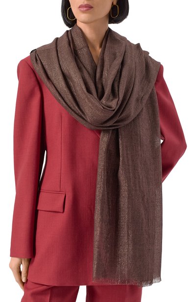 Палантин из кашемира и шелка BRUNELLO CUCINELLI, арт. MSCDAR097P, фото 2