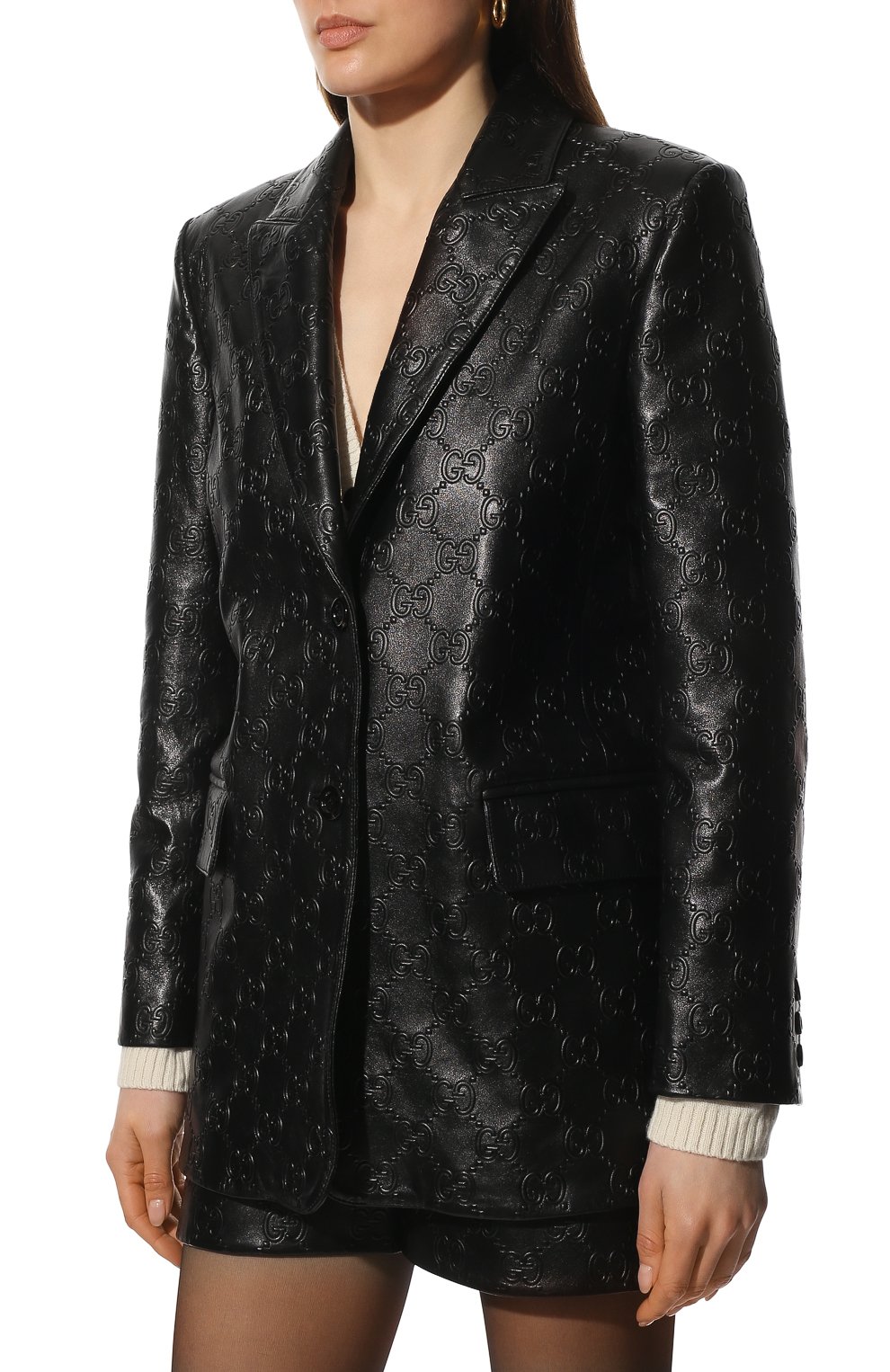 Кожаный жакет GUCCI, арт. 671263/XNAPN, фото 3