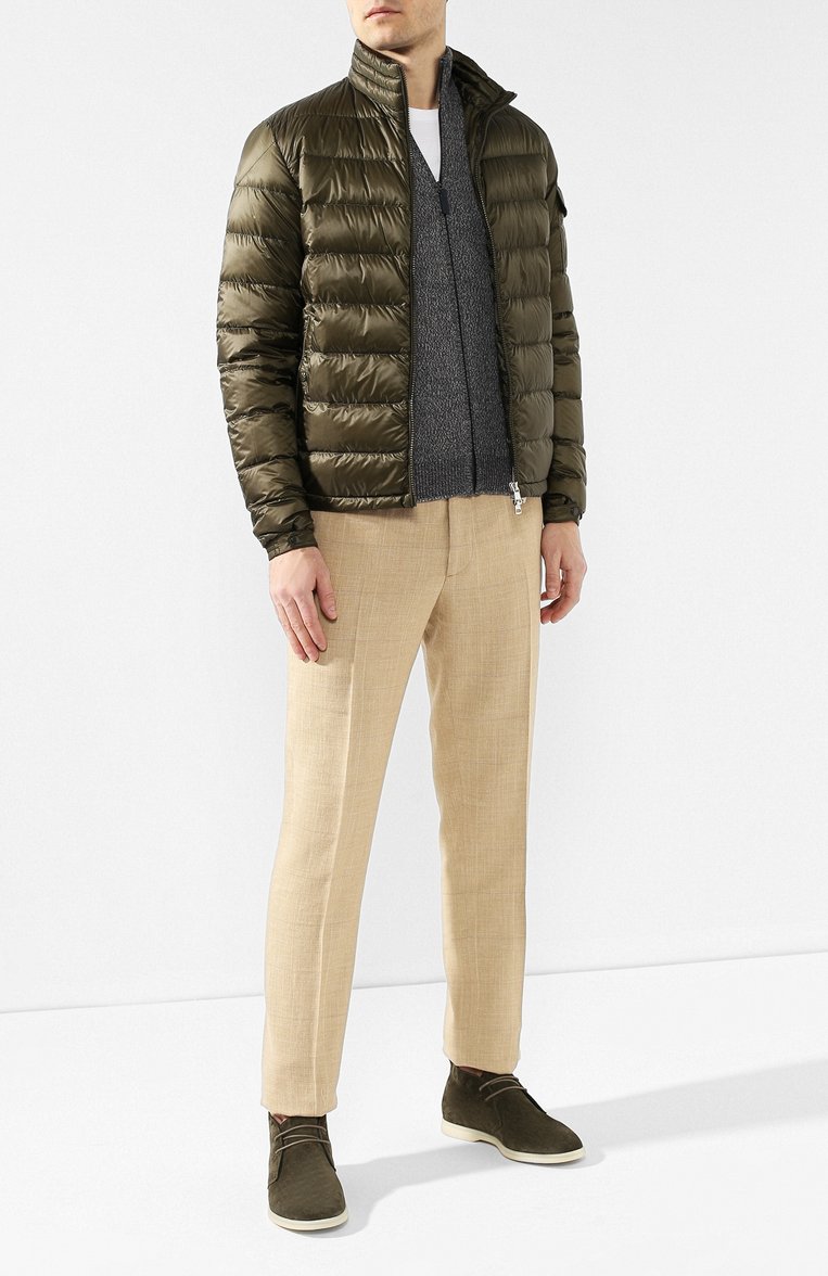 Мужские замшевые ботинки softey walk LORO PIANA хаки цвета, арт. FAI4940 | Фото 2 (Подошва: Плоская; Статус проверки: Проверена категория, Проверено; Материал внешний: Замша, Натуральная кожа; Материал внутренний: Натуральная кожа; Материал утеплителя: Без утеплителя; Драгоценные камни: Проставлено; Материал сплава: Проверено, Проставлено; Мужское Кросс-КТ: Дезерты-обувь)