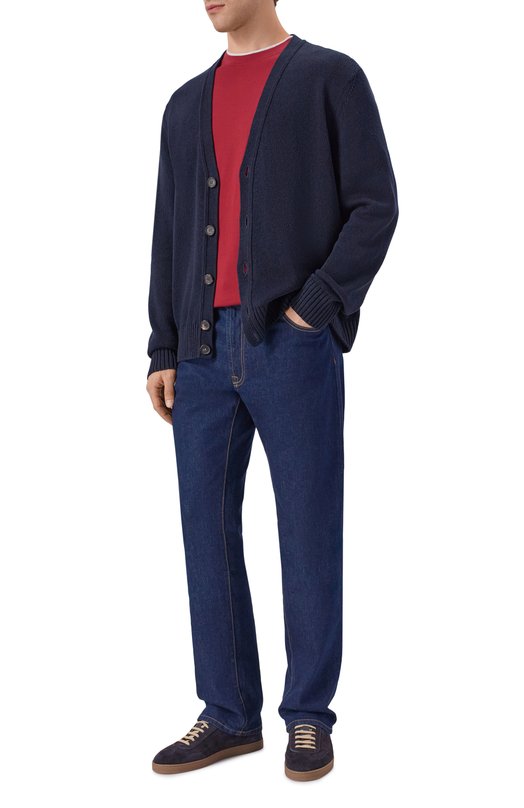 Хлопковая футболка Brunello Cucinelli M0B137427 Красный  M0B137427 Фото 2