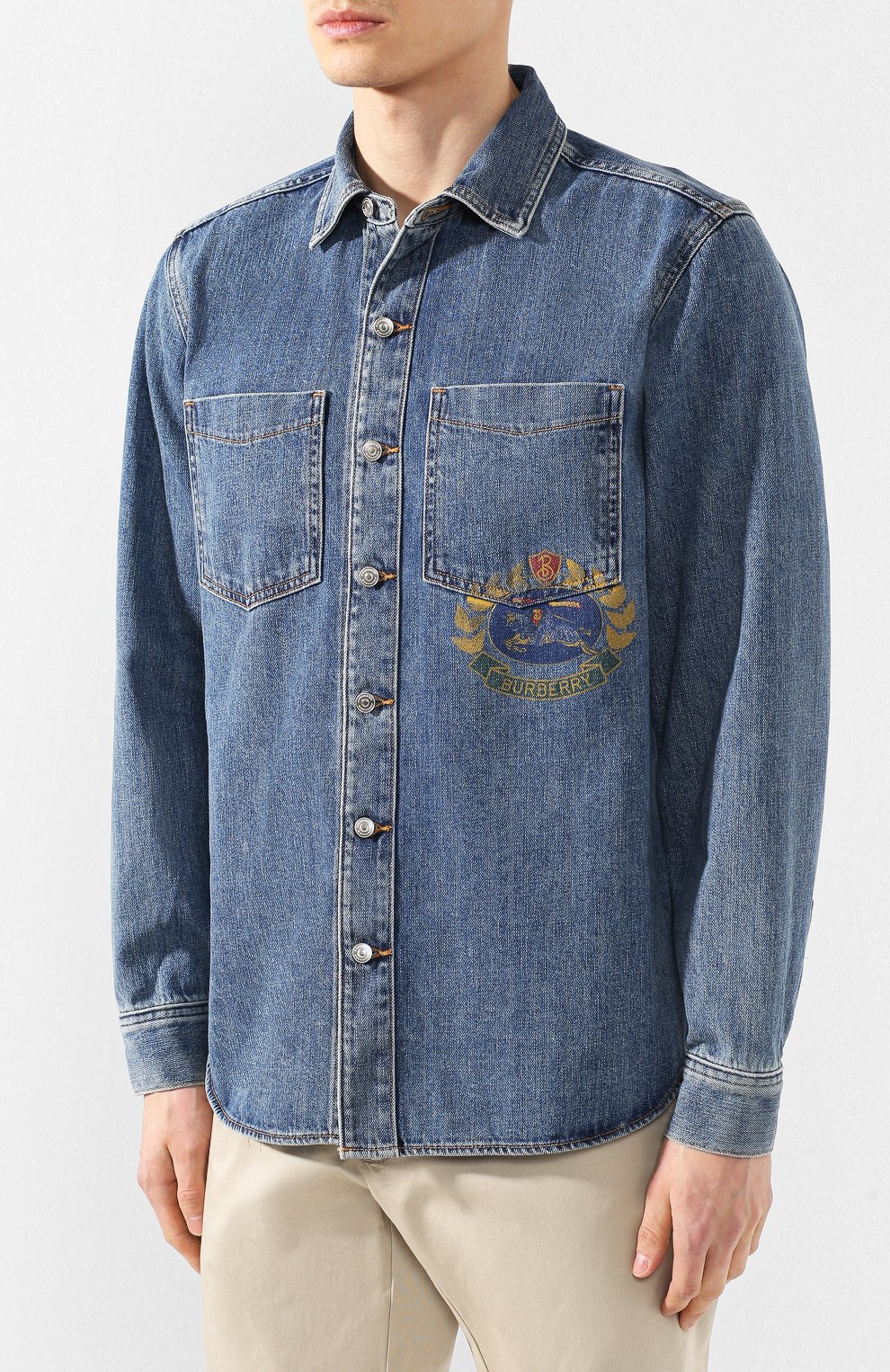 Джинсовая рубашка BURBERRY, арт. 8005278, фото 3
