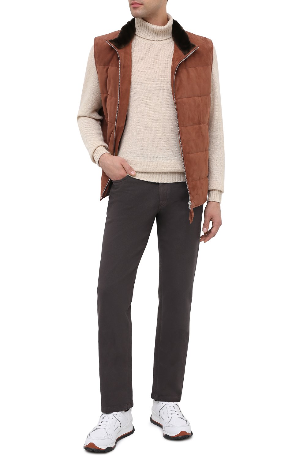 Джинсы stelvio BRIONI коричневого цвета по цене 77400 руб., арт. SPNJ0M/08T01/STELVI0, фото 2 Джинсы stelvio BRIONI, арт. SPNJ0M/08T01/STELVI0, фото 2