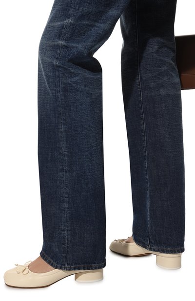 Кожаные туфли tabi MAISON MARGIELA кремового цвета по цене 85650 руб., арт. S58WZ0044/P3753, фото 3 Кожаные туфли tabi MAISON MARGIELA, арт. S58WZ0044/P3753, фото 3