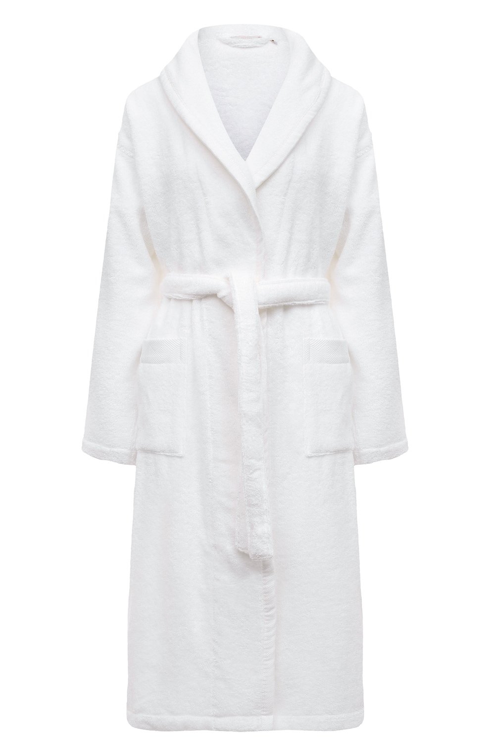 Хлопковый халат FRETTE белого цвета по цене 25250 руб., арт. FR6244 D2060 G02S, фото 1 Хлопковый халат FRETTE, арт. FR6244 D2060 G02S, фото 1