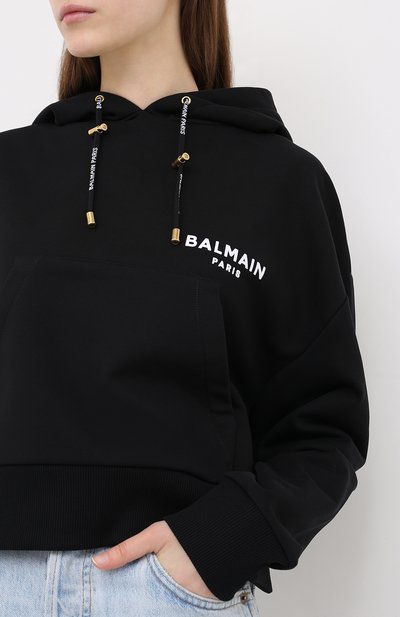 Хлопковое худи BALMAIN, арт. UF13792/I383, фото 3
