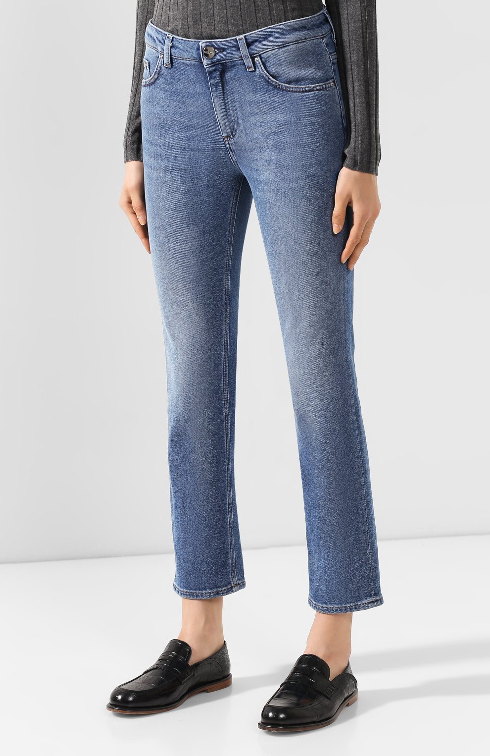Джинсы TOTEME голубого цвета по цене 14500 руб., арт. STRAIGHT DENIM 32 193-233-741, фото 3 Джинсы TOTEME, арт. STRAIGHT DENIM 32 193-233-741, фото 3