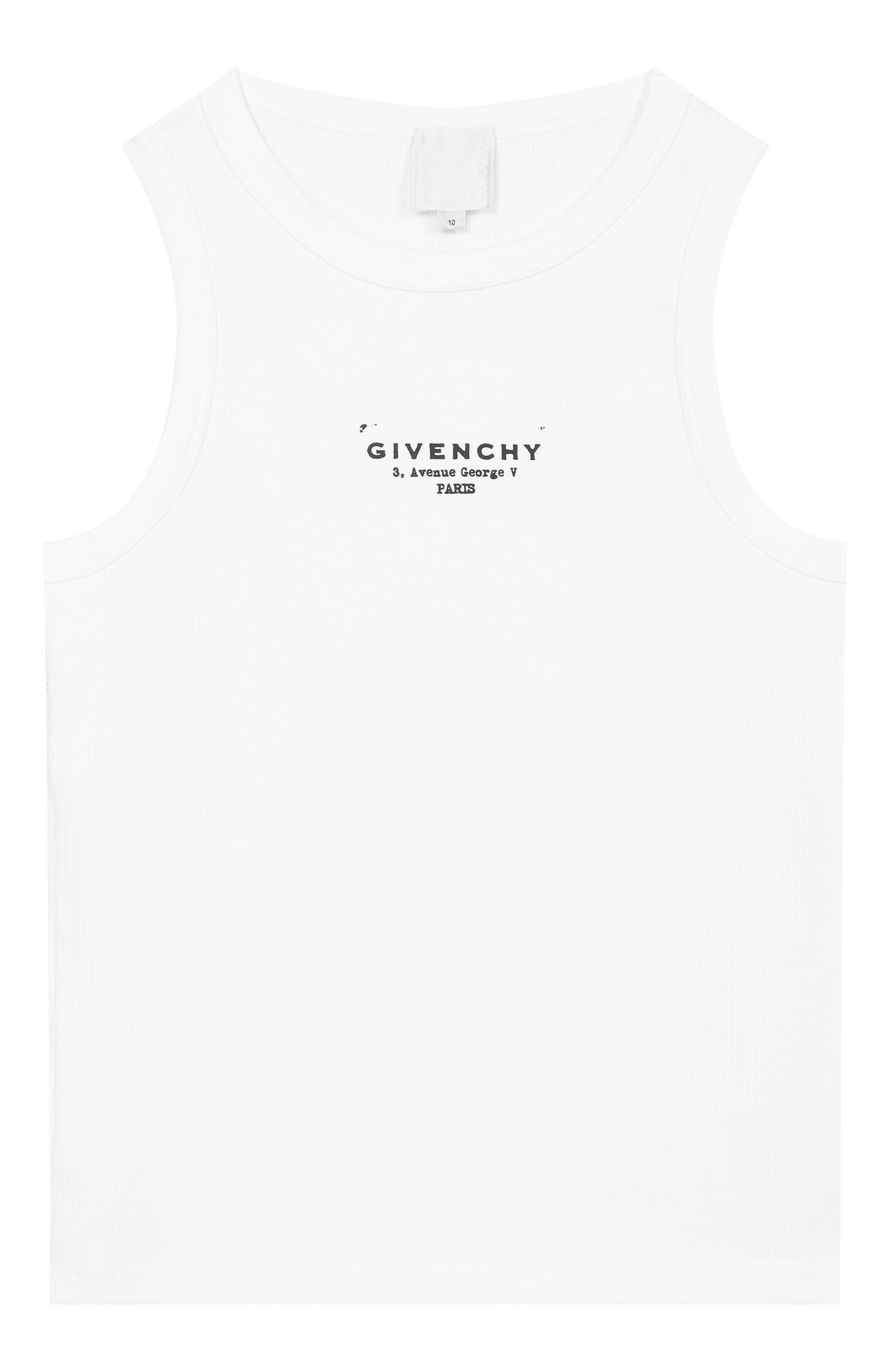Хлопковая майка GIVENCHY белого цвета по цене 24700 руб., арт. H31114, фото 1 Хлопковая майка GIVENCHY, арт. H31114, фото 1