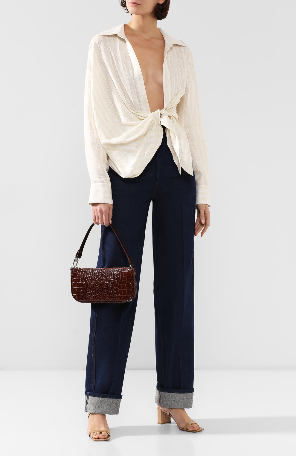 Льняная блузка JACQUEMUS, арт. 194SH05/28111, фото 2