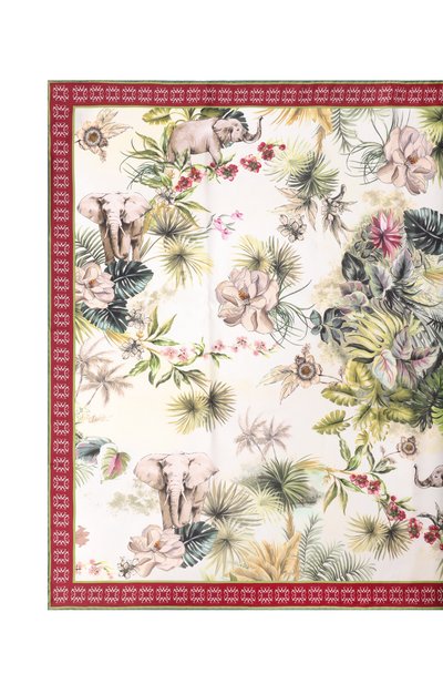 Шелковый платок ELIE SAAB разноцветного цвета по цене 49350 руб., арт. 710008543S25, фото 4 Шелковый платок ELIE SAAB, арт. 710008543S25, фото 4