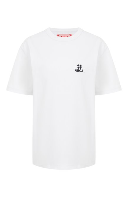 Женская хлопковая футболка AECA WHITE, арт. AWCMSSBDTTSST010C0.WHITE (L)