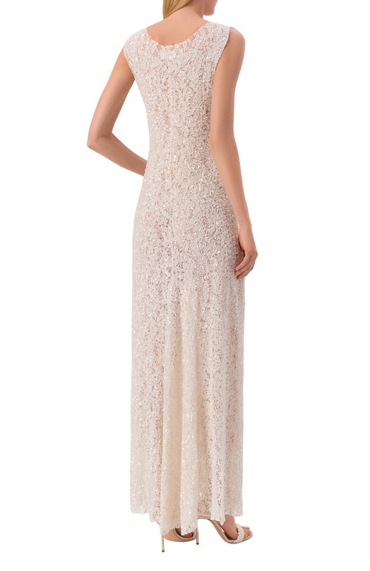 Платье с отделкой пайетками P.A.R.O.S.H. D722562/N00DLES Кремовый  D722562/N00DLES Фото 3