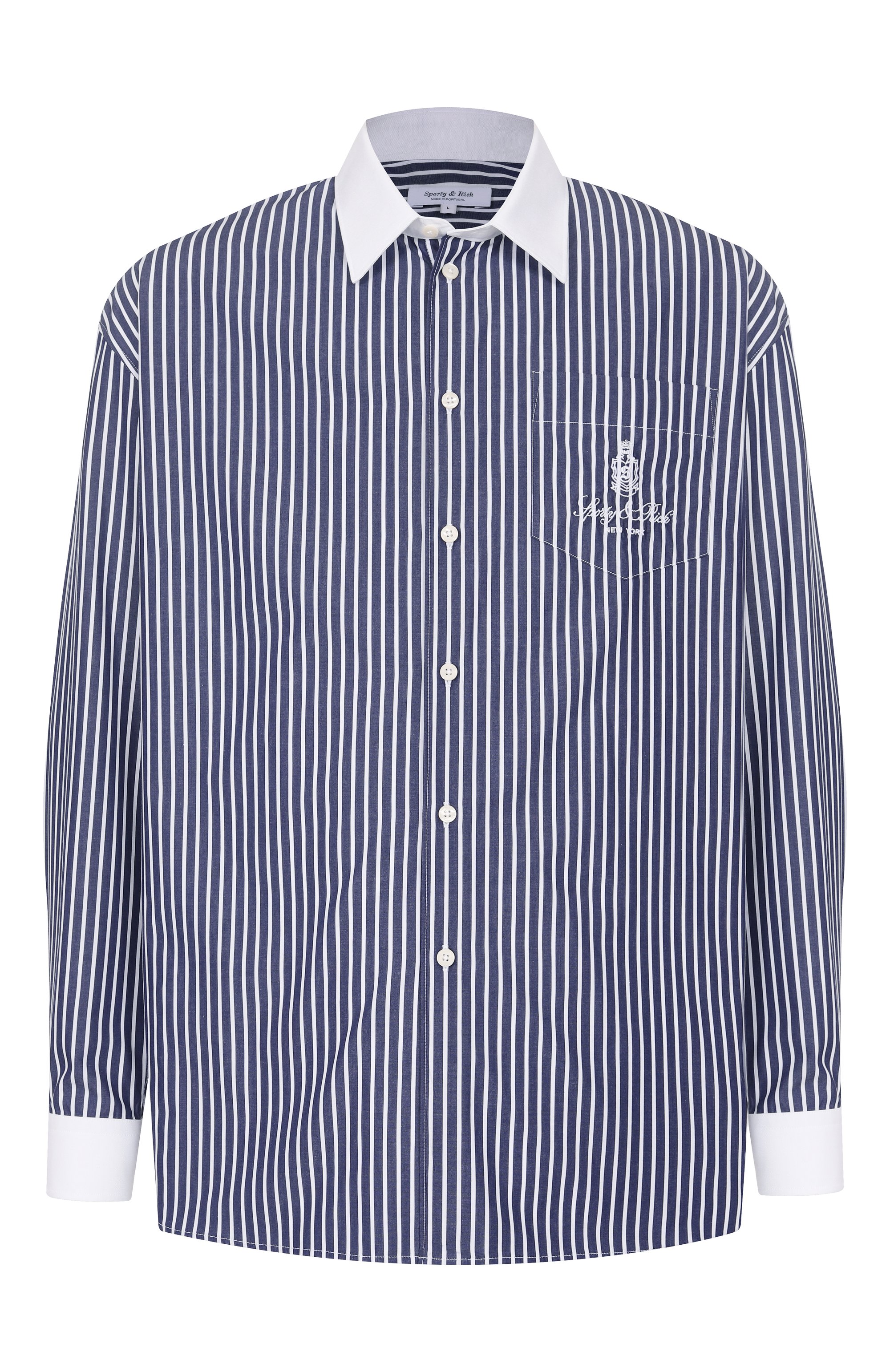 Хлопковая рубашка SPORTY AND RICH, арт. SI019602231ST02, фото 1