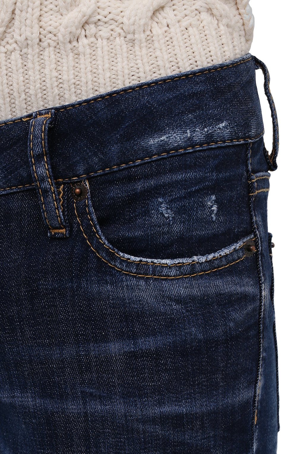 Джинсы DSQUARED2 темно-синего цвета по цене 57000 руб., арт. S72LB0468/S30342, фото 5 Джинсы DSQUARED2, арт. S72LB0468/S30342, фото 5