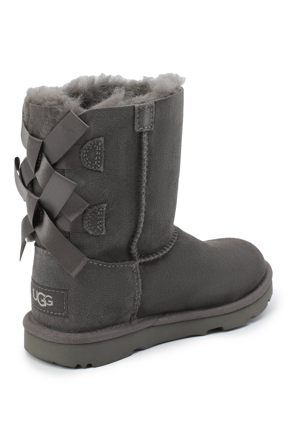 Угги bailey bow ii UGG серого цвета по цене 16150 руб., арт. 1017394K_GREY, фото 3 Угги bailey bow ii UGG, арт. 1017394K_GREY, фото 3