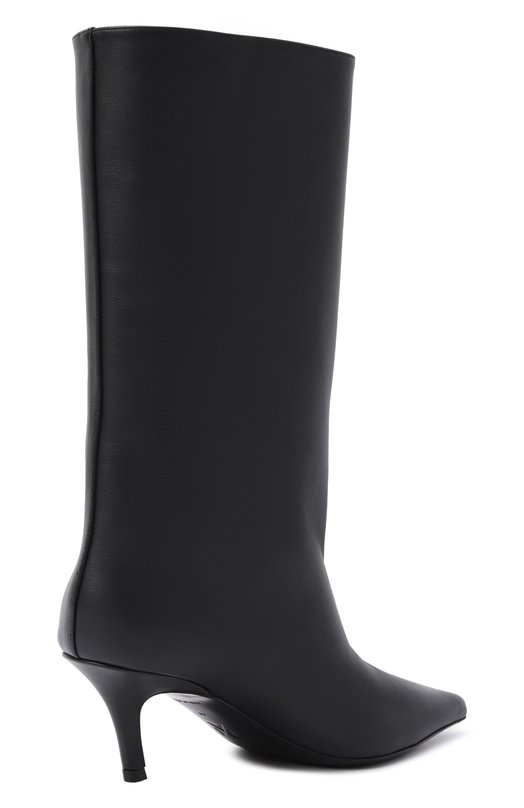 Кожаные сапоги Fiona 60 Amina Muaddi FI0NA B00T/NAPPA Чёрный  FI0NA B00T/NAPPA Фото 5