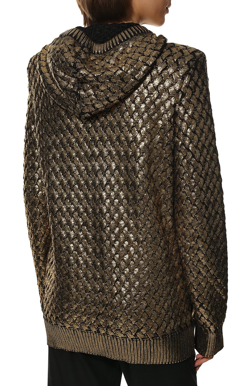 Кардиган BALMAIN золотого цвета по цене 238500 руб., арт. SF43795/K390, фото 4 Кардиган BALMAIN, арт. SF43795/K390, фото 4