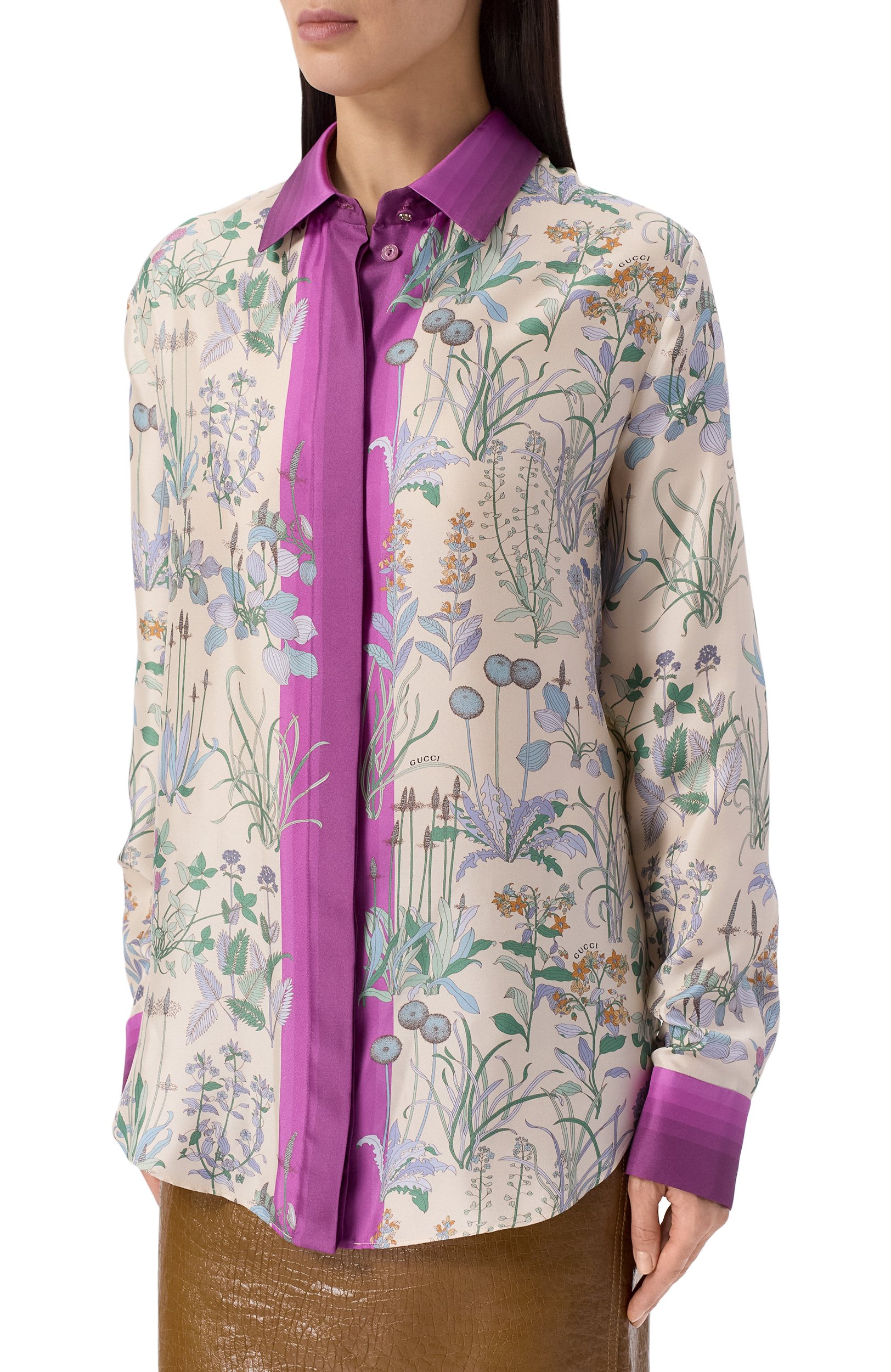 Шелковая рубашка GUCCI, арт. 856092/ZAUK7, фото 3
