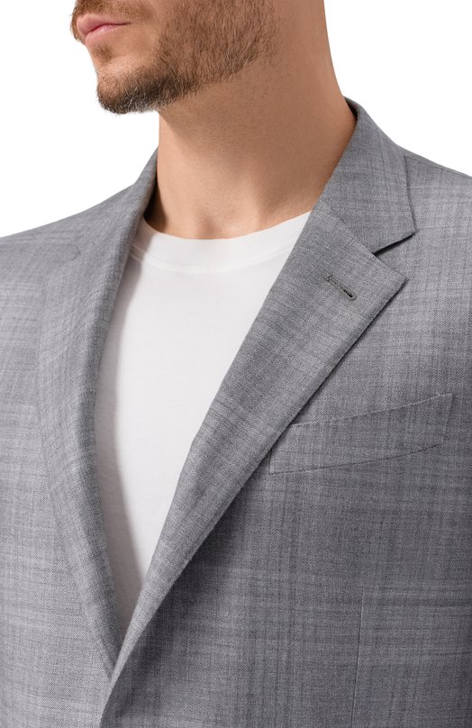 Пиджак из кашемира и шелка Zegna 121220/R859514A8 Серый  121220/R859514A8 Фото 6