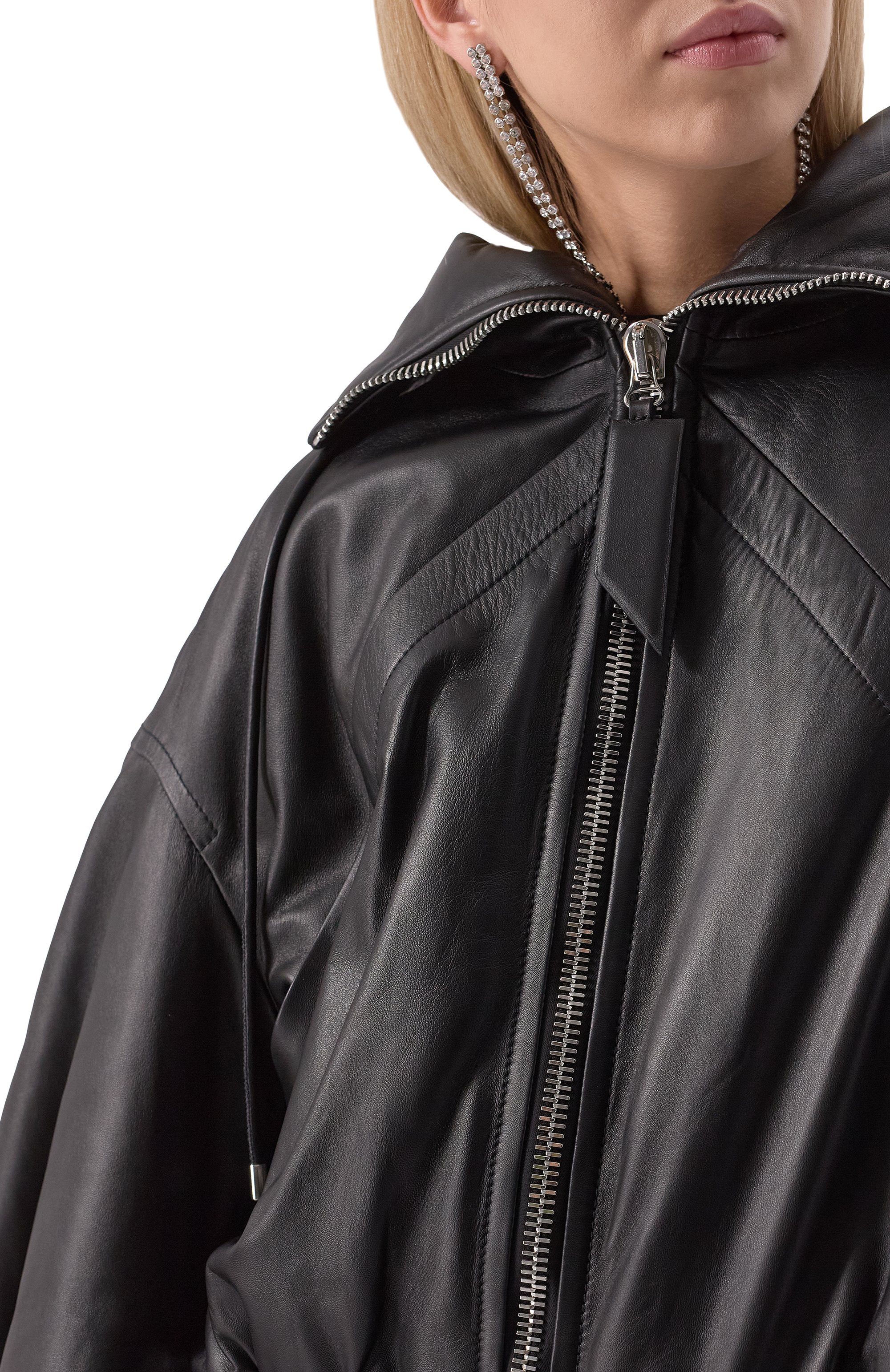 Кожаный бомбер THE ATTICO, арт. 247WCB62, фото 5