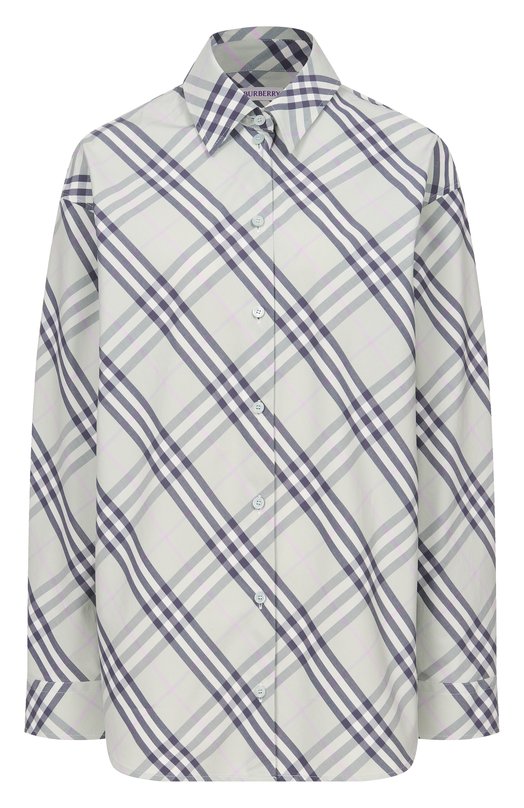 Хлопковая рубашка Burberry 8120512 Серый 8120512