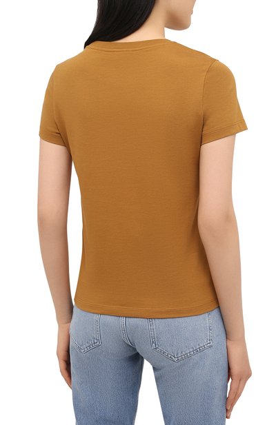 Хлопковая футболка KENZO коричневого цвета по цене 12150 руб., арт. FB52TS8434SA, фото 4 Хлопковая футболка KENZO, арт. FB52TS8434SA, фото 4