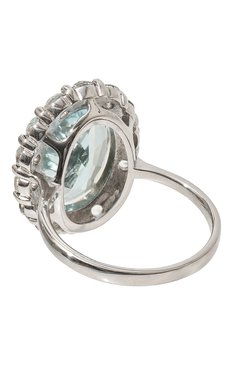 Женское кольцо SECRETS JEWELRY голубого цвета, арт. КГТОС0101 | Фото 3 (Нос: Не проставлено; Региональные ограничения белый список (Axapta Mercury): Не проставлено; Материал: Серебро)