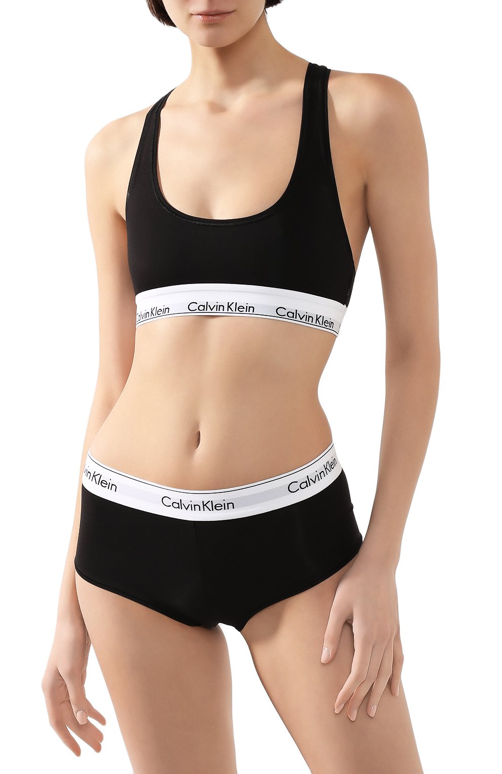Бюстгальтер с логотипом бренда CALVIN KLEIN черного цвета по цене 5135 руб., арт. F3785E, фото 2 Бюстгальтер с логотипом бренда CALVIN KLEIN, арт. F3785E, фото 2