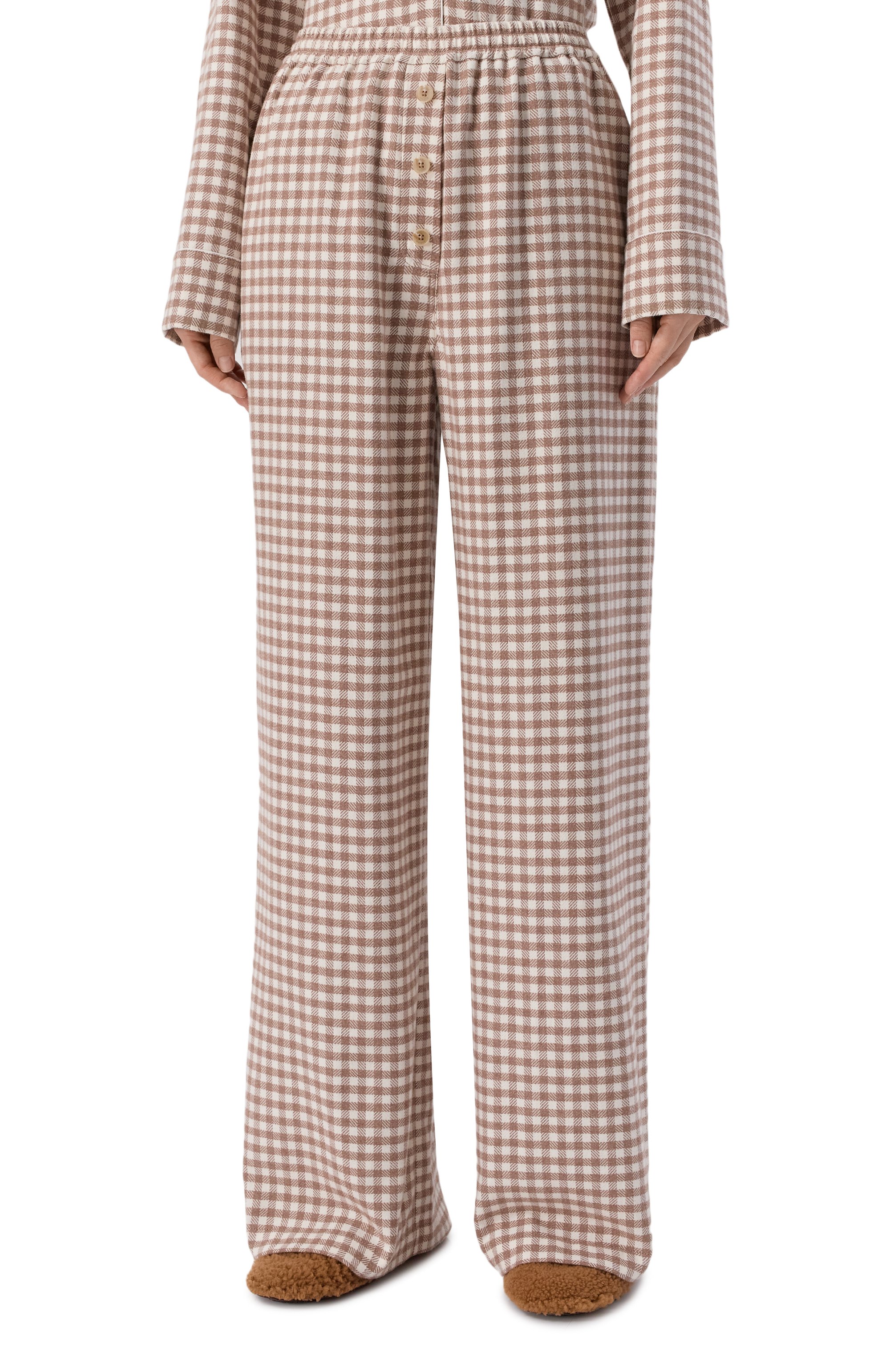 Хлопковые брюки EDOMO коричневого цвета по цене 33900 руб., арт. T006121NY26W, фото 3 Хлопковые брюки EDOMO, арт. T006121NY26W, фото 3